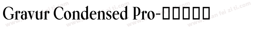 Gravur Condensed Pro字体转换